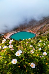 Natural lake in the mountain of Niha located in south lebanon