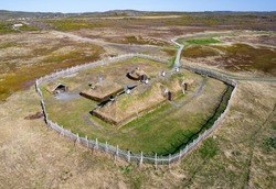 Recreation of an historic Viking settlement
