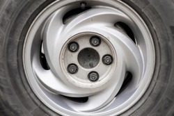 Wheel Alloy Wheels Rim or Mag Wheel high performance auto part decoration. Close up Car Wheel. car wheels with sport breaks.
