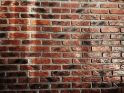 Brick wall for background. Beautiful Orange brick wall. Image about background. Copy space for text.
