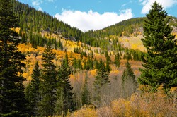 Guanella Pass road near Denver Colorado in autumn