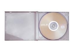 DVD discs for storing data, files or pictures in old fashion. Compact disc digital audio.