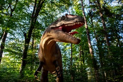 Dinosaur in the forest, at dino park