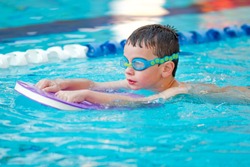 Boy Practice Swimming