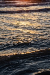 sunset reflection on the water sea cost