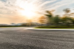 empty road with motion blur background.