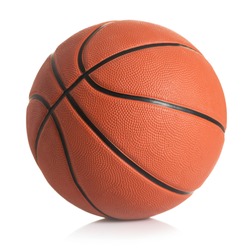 Basketball ball against white background