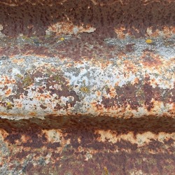 Rust on metal, lichen and rust