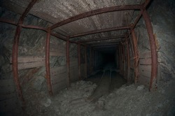 Old abandoned tram tunnel under the Brno Castle Hill