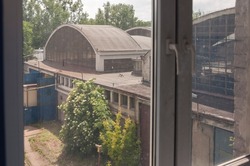 An abandoned railway depot in Poland
