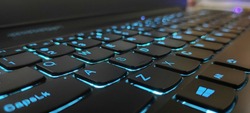Keyboard Laptop with Blue Backlight