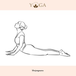 yoga asana poses with names vector illustration