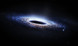 Science fiction. Black hole into the space galaxy. Elements of this image furnished by NASA