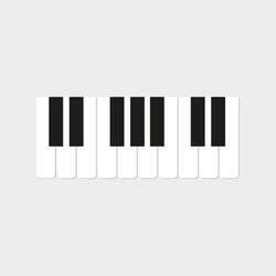 Piano icon . Musical . Flat Design.Keys Icon.Vector Illustration