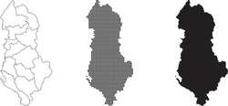 Albania map isolated on a white background.