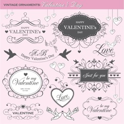 valentine's day design elements