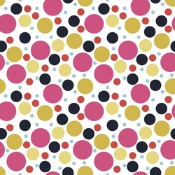 Abstract seamless pattern with randomly dots. Abstract background with circles. Vector illustration.