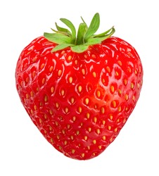 strawberry isolated on white, strawberry clipping path