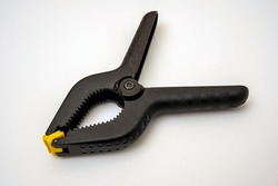 Manual spring clamp, Black plastic spring clamp.