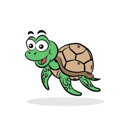 Art illustration design concept symbol icon animals of turtle