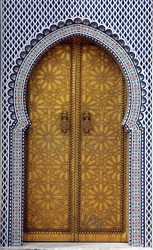 Traditional and artisanal door in Morocco