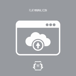 Data cloud flat icon