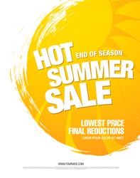 Summer sale banner. Bright template banner