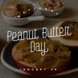 National Peanut Butter Day. January 24. Holiday concept. background text on image.