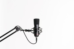 Professional studio microphone isolated on the white background