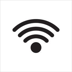 wifi icon vector isolated on white background. Popular as internet