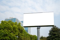 Large outdoor billboard in downtown area