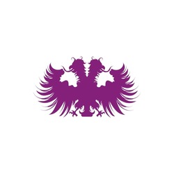 Double-headed eagle vector icon on white background