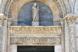 Pisa Baptistery Artwork over Doorway