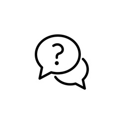 Questions and Answer icon. Faq line icon symbol design