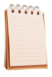 Note book for list or check data. Spiral writing pad concept for notice