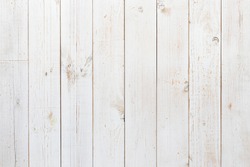 Pine wood plank texture painted with white color for use as wood pattern, background, backdrop, table top, wall plank, floor plank, etc.