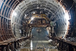 Subway tunnel in construction
