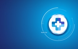 health care clean design background with medical cross hospital clinic doctor symbol circle button