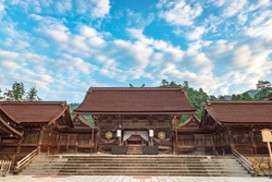 Main shrine scenery of the Izumo Taisha Shrine in Izumo city, Japan