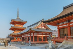 Scenery of the Kiyomizu dera Temple in Kyoto