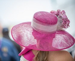 Elegant hats at a horse race