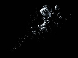 Underwater Bubbles on Black Background