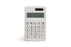 Modern and neat white mini calculator
