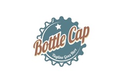 Retro Vintage Bottle Cap for Beer Beverage Drink or Food Product Logo Design Vector
