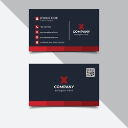 Red Business Card Vector Design