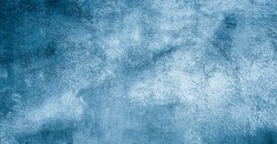 Abstract Grunge Decorative Rough Uneven Navy Blue Stucco Wall Background. Art Texture. Colored Winter Wide Screen Background With Copy Space