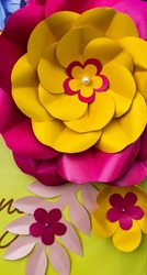 DIY flower petal paper crafts