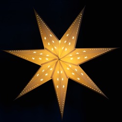 Christmas star isolated on black