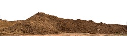 pile Soil or dirt isolated on white background