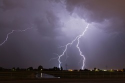 
Lightning strikes in the Netherlands
